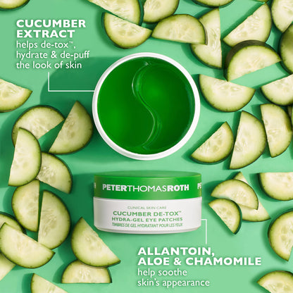Cucumber De-Tox Hydra-Gel Eye Patches|30 pairs / 60 patches